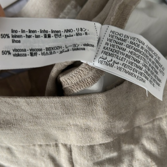 Zara NWT high rise ankle pants linen women’s medium - Picture 7 of 7